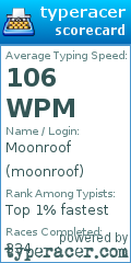 Scorecard for user moonroof