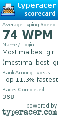 Scorecard for user mostima_best_girl