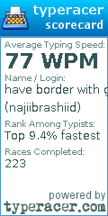Scorecard for user najiibrashiid