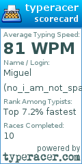 Scorecard for user no_i_am_not_spanish