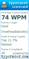 Scorecard for user noelreadsbooks