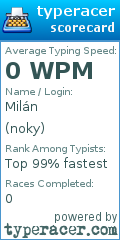 Scorecard for user noky
