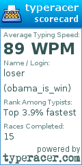 Scorecard for user obama_is_win