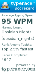 Scorecard for user obsidian_nights