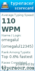 Scorecard for user omegalul12345