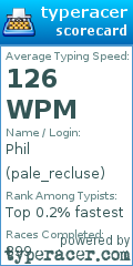 Scorecard for user pale_recluse