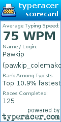 Scorecard for user pawkip_colemakdhm