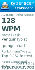 Scorecard for user penguinfun