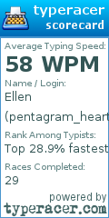 Scorecard for user pentagram_heart