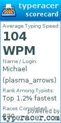 Scorecard for user plasma_arrows