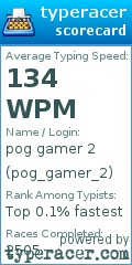 Scorecard for user pog_gamer_2