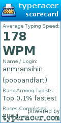 Scorecard for user poopandfart