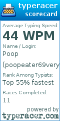 Scorecard for user poopeater69veryepik