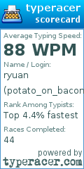 Scorecard for user potato_on_bacon