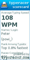 Scorecard for user powi_