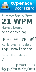 Scorecard for user practice_typing69