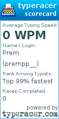 Scorecard for user prempp__