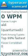 Scorecard for user quantumweb