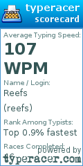 Scorecard for user reefs