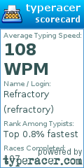 Scorecard for user refractory