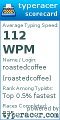 Scorecard for user roastedcoffee