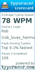 Scorecard for user rob_loves_hermione
