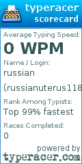 Scorecard for user russianuterus118