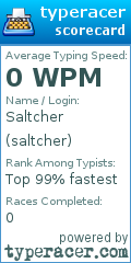 Scorecard for user saltcher