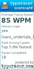 Scorecard for user sans_undertale_