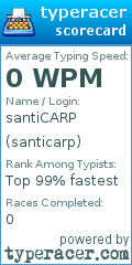 Scorecard for user santicarp