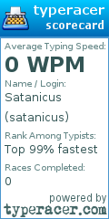 Scorecard for user satanicus