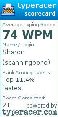 Scorecard for user scanningpond