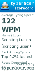 Scorecard for user scriptinglucian