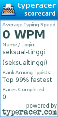 Scorecard for user seksualtinggi