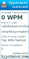 Scorecard for user sharkboycreater
