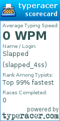 Scorecard for user slapped_4ss