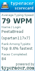 Scorecard for user spartan117x7