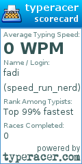 Scorecard for user speed_run_nerd