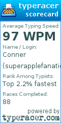 Scorecard for user superapplefanatic
