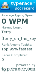 Scorecard for user terry_on_the_keys