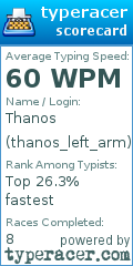 Scorecard for user thanos_left_arm