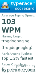 Scorecard for user trogdognoglog