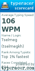 Scorecard for user tselmegkh
