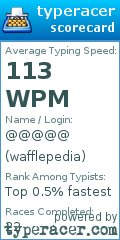 Scorecard for user wafflepedia