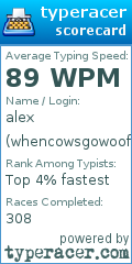 Scorecard for user whencowsgowoof