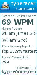 Scorecard for user william_2nd
