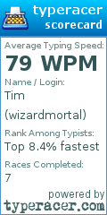 Scorecard for user wizardmortal