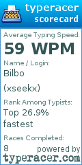 Scorecard for user xseekx