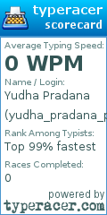 Scorecard for user yudha_pradana_pengen_coli