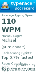 Scorecard for user yumichaelt